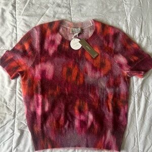 J.Crew Pink and Orange Cashmere Sweater